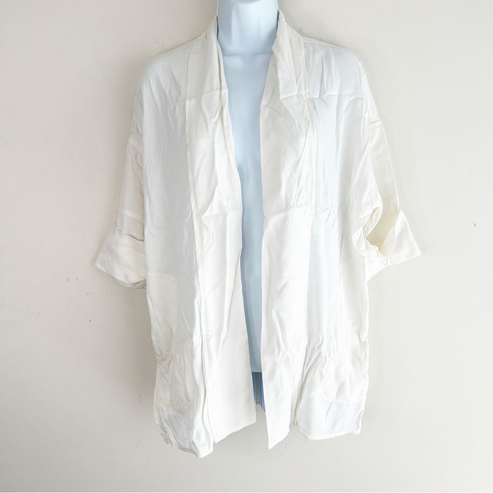 Aritzia Wilfred Lenglen Blazer Jacket Kimono Open front Off white Size XXS - Picture 6 of 14